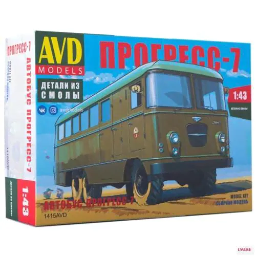 Сборная модель AVD Штабной автобус Прогресс-7, 1/43, 1415AVD-0