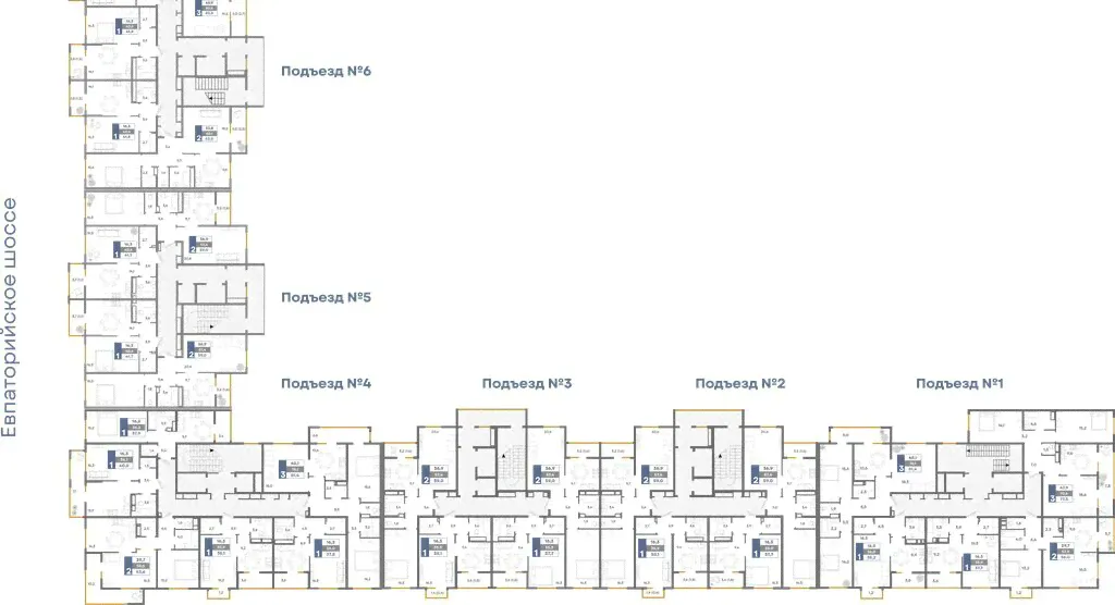 Продам однокомнатную новостройку 38.0 м² этаж 12/12 район Симферопольский село Белоглинка «Прогресс» жилой комплекс Мирновское сельское поселение, Пригородная улица, 3